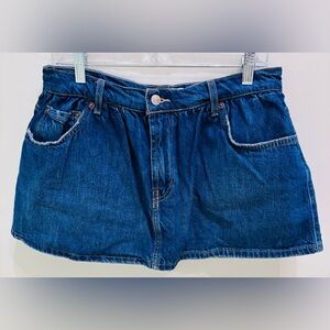 We The Free Blue Denim Mini Skirt/Skort